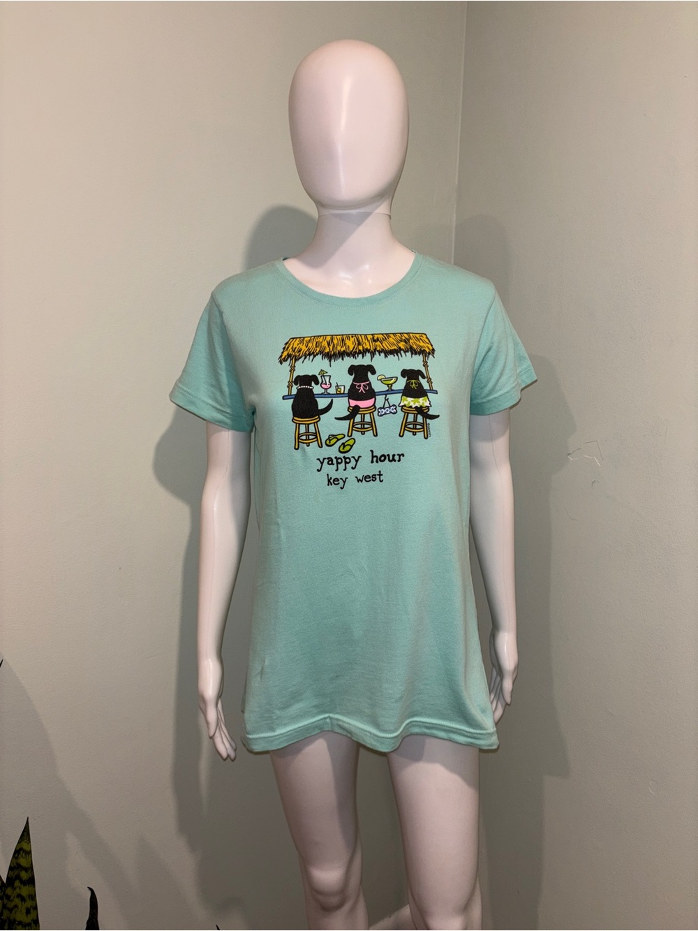 Women’s Blue Yappy Hour Key West Short Sleeve T-Shirt - Medium